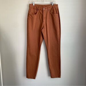 The Ragged Priest Mom Jeans With Butt Cut in Brown